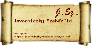 Javorniczky Szebáld névjegykártya